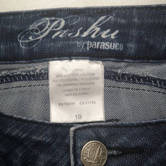 Pashu by Parasuco Ladies Size 10 Medium Wash Straight Leg Blue Jeans - Picture 3 of 14